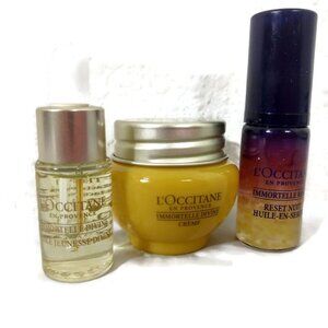 L'Occitane Immortelle Divine Youth Oil & Face cream ,reset Serum Set X 3 New
